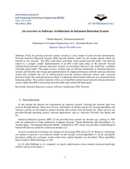 An overview to Software Architecture in Intrusion Detection System