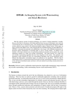 ISWAR: An Imaging System with Watermarking and Attack Resilience