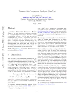 Forecastable Component Analysis (ForeCA)