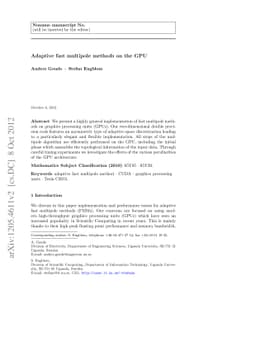 Adaptive fast multipole methods on the GPU