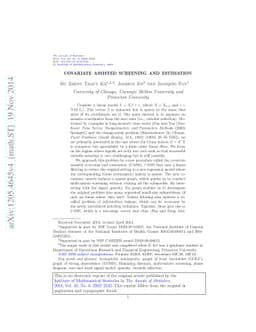 Covariate assisted screening and estimation