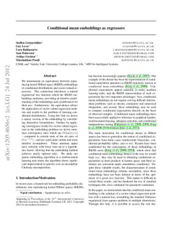 Conditional mean embeddings as regressors - supplementary