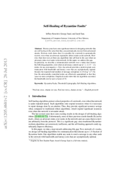 Self-Healing Algorithms of Byzantine Faults
