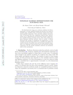 Nonlinear manifold representations for functional data