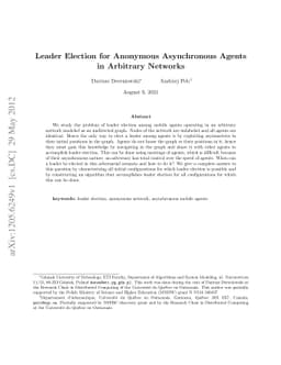 Leader Election for Anonymous Asynchronous Agents in Arbitrary Networks