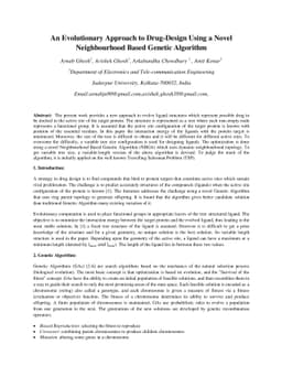An Evolutionary Approach to Drug-Design Using a Novel Neighbourhood
  Based Genetic Algorithm