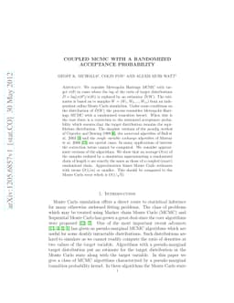 Coupled MCMC with a randomized acceptance probability
