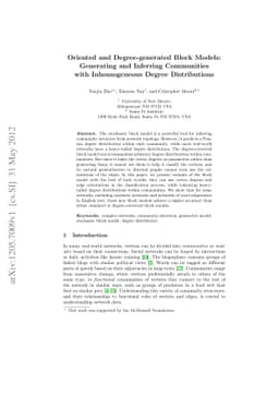 Oriented and Degree-generated Block Models: Generating and Inferring
  Communities with Inhomogeneous Degree Distributions