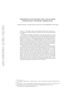 Theoretical foundation for CMA-ES from information geometric perspective