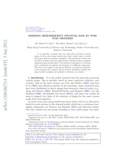 Modeling high-frequency financial data by pure jump processes