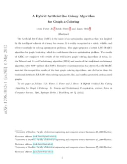 A Hybrid Artificial Bee Colony Algorithm for Graph 3-Coloring