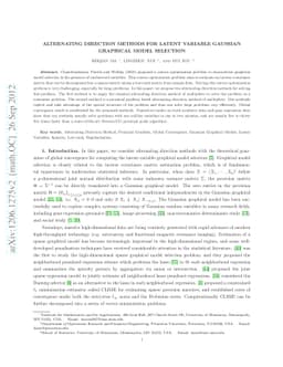 Alternating Direction Methods for Latent Variable Gaussian Graphical
  Model Selection