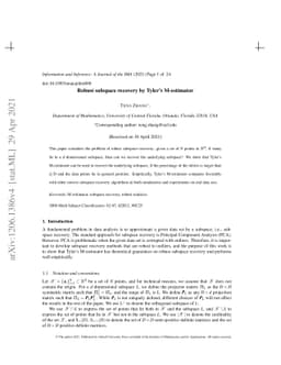 Robust subspace recovery by Tyler's M-estimator