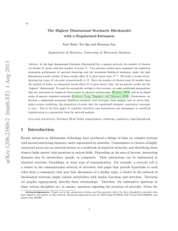 The Highest Dimensional Stochastic Blockmodel with a Regularized
  Estimator