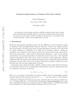Stochastic Equicontinuity in Nonlinear Time Series Models