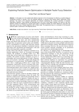 Exploiting Particle Swarm Optimization in Multiple Faults Fuzzy
  Detection