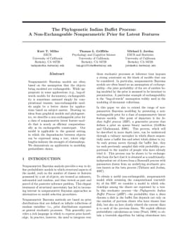 The Phylogenetic Indian Buffet Process: A Non-Exchangeable Nonparametric
  Prior for Latent Features