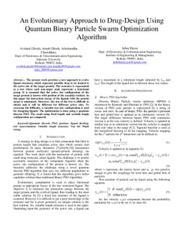 An Evolutionary Approach to Drug-Design Using Quantam Binary Particle
  Swarm Optimization Algorithm
