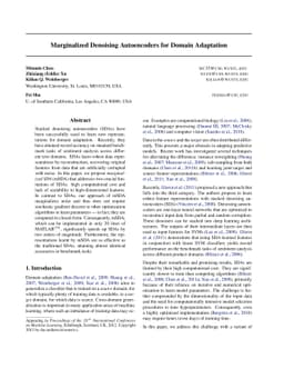 Marginalized Denoising Autoencoders for Domain Adaptation