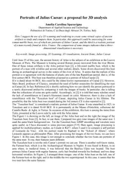 Portraits of Julius Caesar: a proposal for 3D analysis