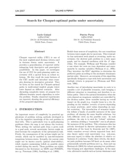 Search for Choquet-optimal paths under uncertainty