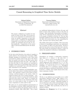 Causal Reasoning in Graphical Time Series Models