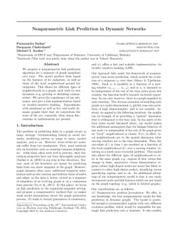 Nonparametric Link Prediction in Dynamic Networks