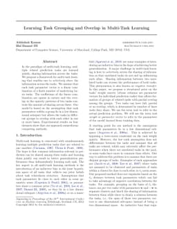 Learning Task Grouping and Overlap in Multi-task Learning
