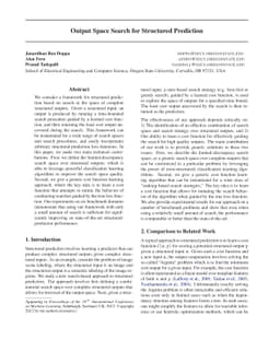 Output Space Search for Structured Prediction