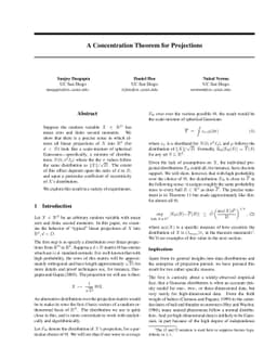A concentration theorem for projections