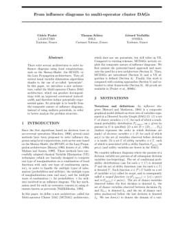 From influence diagrams to multi-operator cluster DAGs