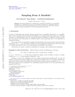 Sampling From A Manifold