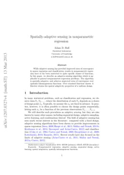 Spatially-adaptive sensing in nonparametric regression