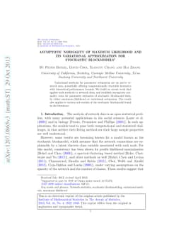 Asymptotic normality of maximum likelihood and its variational
  approximation for stochastic blockmodels
