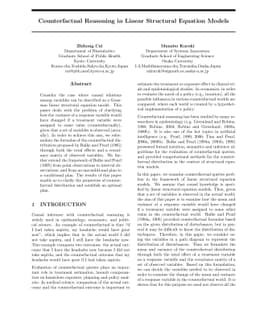 Counterfactual Reasoning in Linear Structural Equation Models