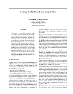 Learning about individuals from group statistics