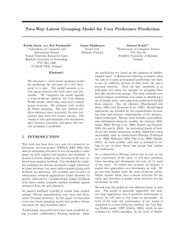Two-Way Latent Grouping Model for User Preference Prediction
