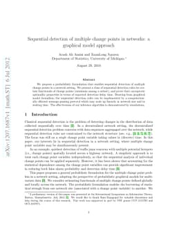 Sequential detection of multiple change points in networks: a graphical
  model approach