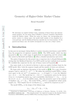 Geometry of Higher-Order Markov Chains