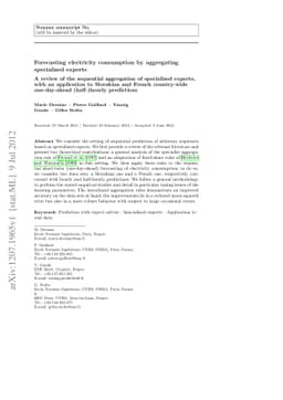 Forecasting electricity consumption by aggregating specialized experts
