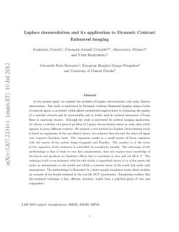 Laplace deconvolution and its application to Dynamic Contrast Enhanced
  imaging