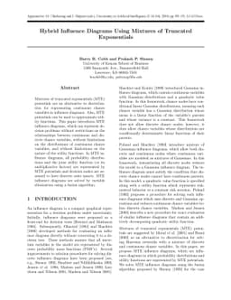 Hybrid Influence Diagrams Using Mixtures of Truncated Exponentials
