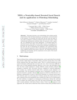 NILS: a Neutrality-based Iterated Local Search and its application to
  Flowshop Scheduling