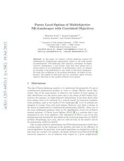 Pareto Local Optima of Multiobjective NK-Landscapes with Correlated
  Objectives