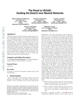 The Road to VEGAS: Guiding the Search over Neutral Networks