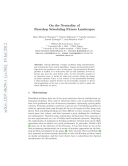On the Neutrality of Flowshop Scheduling Fitness Landscapes