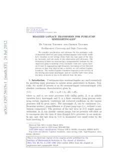 Realized Laplace transforms for pure-jump semimartingales