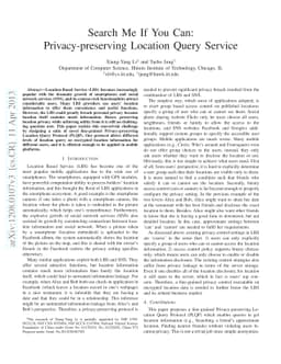 Search Me If You Can: Privacy-preserving Location Query Service