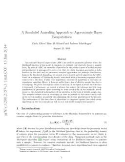 A Simulated Annealing Approach to Approximate Bayes Computations