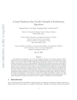 A Large Population Size Can Be Unhelpful in Evolutionary Algorithms